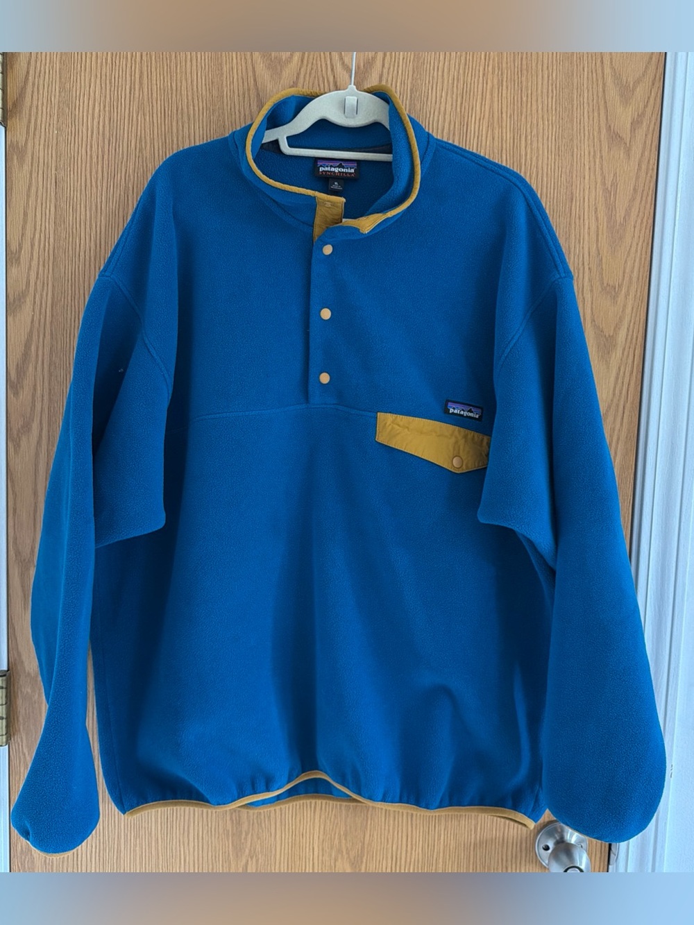 Patagonia Synchilla Snap-T Fleece Pullover Men’s XL Blue Teal Gold FA15 Outdoor
